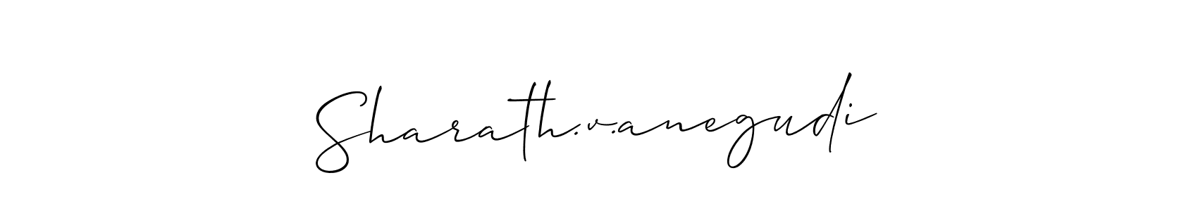 Use a signature maker to create a handwritten signature online. With this signature software, you can design (Allison_Script) your own signature for name Sharath.v.anegudi. Sharath.v.anegudi signature style 2 images and pictures png