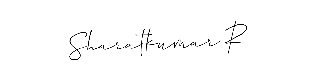 if you are searching for the best signature style for your name Sharatkumar R. so please give up your signature search. here we have designed multiple signature styles  using Allison_Script. Sharatkumar R signature style 2 images and pictures png