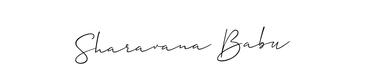 Use a signature maker to create a handwritten signature online. With this signature software, you can design (Allison_Script) your own signature for name Sharavana Babu. Sharavana Babu signature style 2 images and pictures png