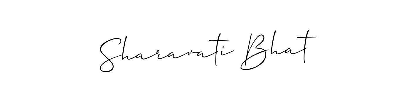 You should practise on your own different ways (Allison_Script) to write your name (Sharavati Bhat) in signature. don't let someone else do it for you. Sharavati Bhat signature style 2 images and pictures png