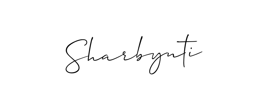 You can use this online signature creator to create a handwritten signature for the name Sharbynti. This is the best online autograph maker. Sharbynti signature style 2 images and pictures png