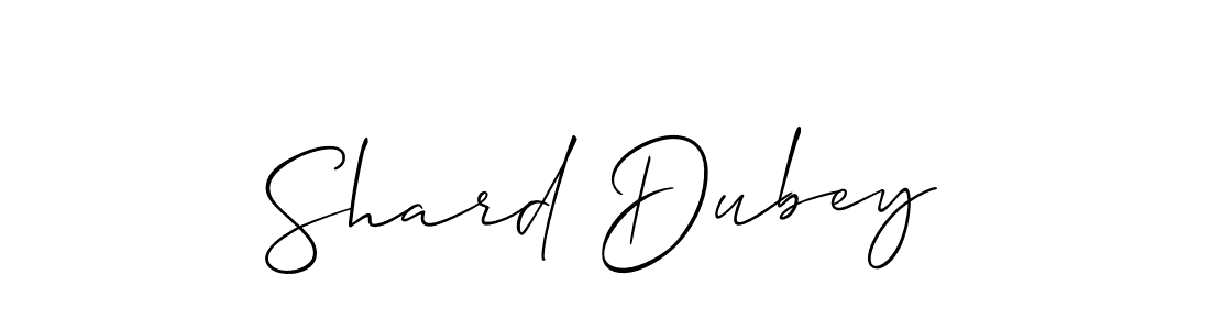 Create a beautiful signature design for name Shard Dubey. With this signature (Allison_Script) fonts, you can make a handwritten signature for free. Shard Dubey signature style 2 images and pictures png