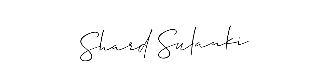 Make a beautiful signature design for name Shard Sulanki. With this signature (Allison_Script) style, you can create a handwritten signature for free. Shard Sulanki signature style 2 images and pictures png