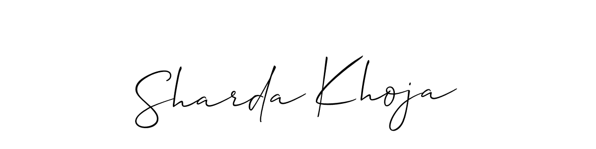 This is the best signature style for the Sharda Khoja name. Also you like these signature font (Allison_Script). Mix name signature. Sharda Khoja signature style 2 images and pictures png