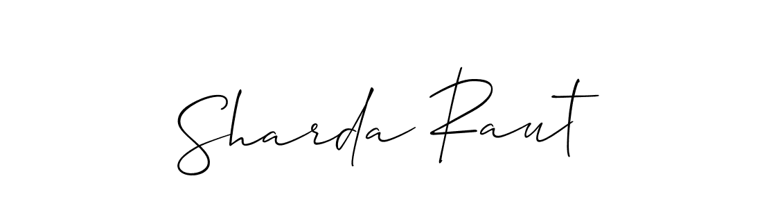 How to make Sharda Raut signature? Allison_Script is a professional autograph style. Create handwritten signature for Sharda Raut name. Sharda Raut signature style 2 images and pictures png