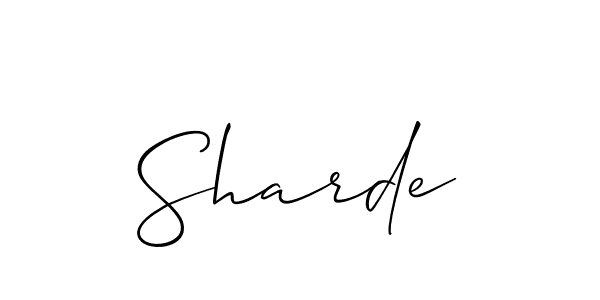 Sharde stylish signature style. Best Handwritten Sign (Allison_Script) for my name. Handwritten Signature Collection Ideas for my name Sharde. Sharde signature style 2 images and pictures png