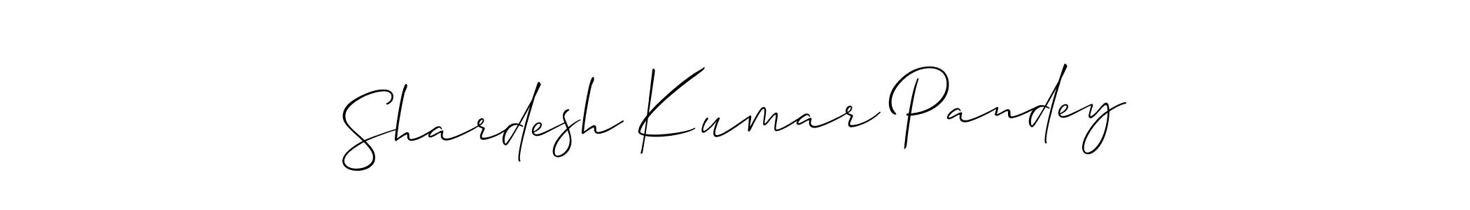 Allison_Script is a professional signature style that is perfect for those who want to add a touch of class to their signature. It is also a great choice for those who want to make their signature more unique. Get Shardesh Kumar Pandey name to fancy signature for free. Shardesh Kumar Pandey signature style 2 images and pictures png