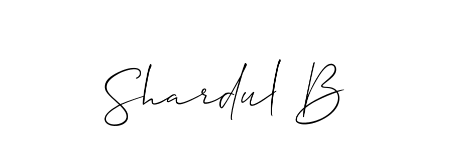 Also You can easily find your signature by using the search form. We will create Shardul B name handwritten signature images for you free of cost using Allison_Script sign style. Shardul B signature style 2 images and pictures png