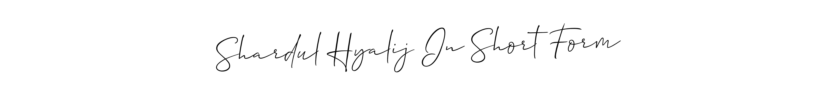 Create a beautiful signature design for name Shardul Hyalij In Short Form. With this signature (Allison_Script) fonts, you can make a handwritten signature for free. Shardul Hyalij In Short Form signature style 2 images and pictures png