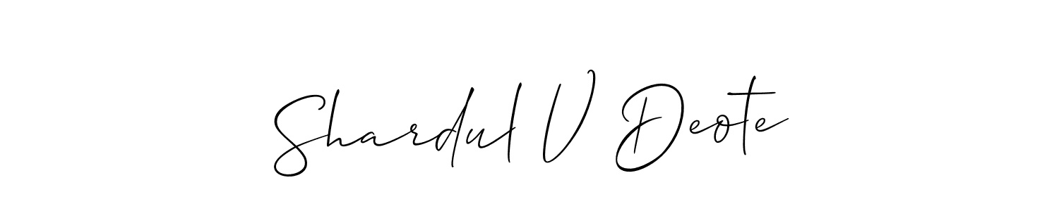 You should practise on your own different ways (Allison_Script) to write your name (Shardul V Deote) in signature. don't let someone else do it for you. Shardul V Deote signature style 2 images and pictures png