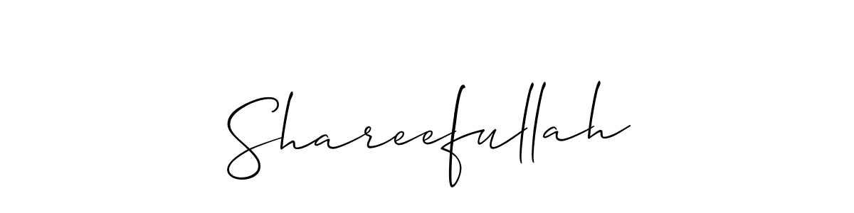 Create a beautiful signature design for name Shareefullah. With this signature (Allison_Script) fonts, you can make a handwritten signature for free. Shareefullah signature style 2 images and pictures png