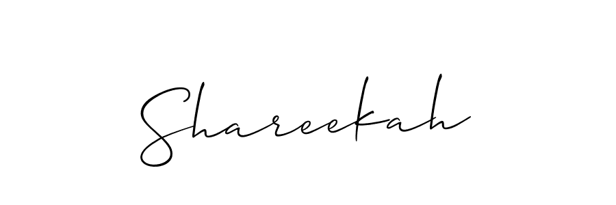 How to make Shareekah signature? Allison_Script is a professional autograph style. Create handwritten signature for Shareekah name. Shareekah signature style 2 images and pictures png