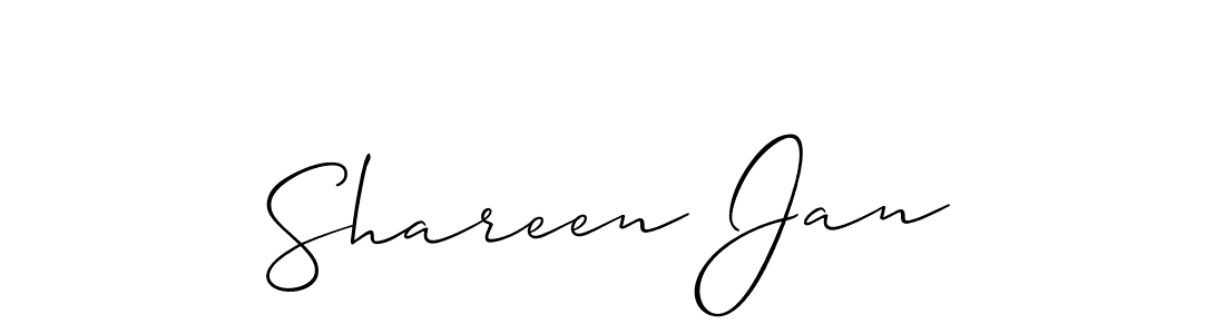 The best way (Allison_Script) to make a short signature is to pick only two or three words in your name. The name Shareen Jan include a total of six letters. For converting this name. Shareen Jan signature style 2 images and pictures png