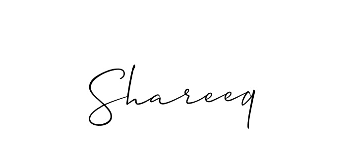 Allison_Script is a professional signature style that is perfect for those who want to add a touch of class to their signature. It is also a great choice for those who want to make their signature more unique. Get Shareeq name to fancy signature for free. Shareeq signature style 2 images and pictures png