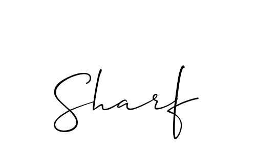 It looks lik you need a new signature style for name Sharf. Design unique handwritten (Allison_Script) signature with our free signature maker in just a few clicks. Sharf signature style 2 images and pictures png