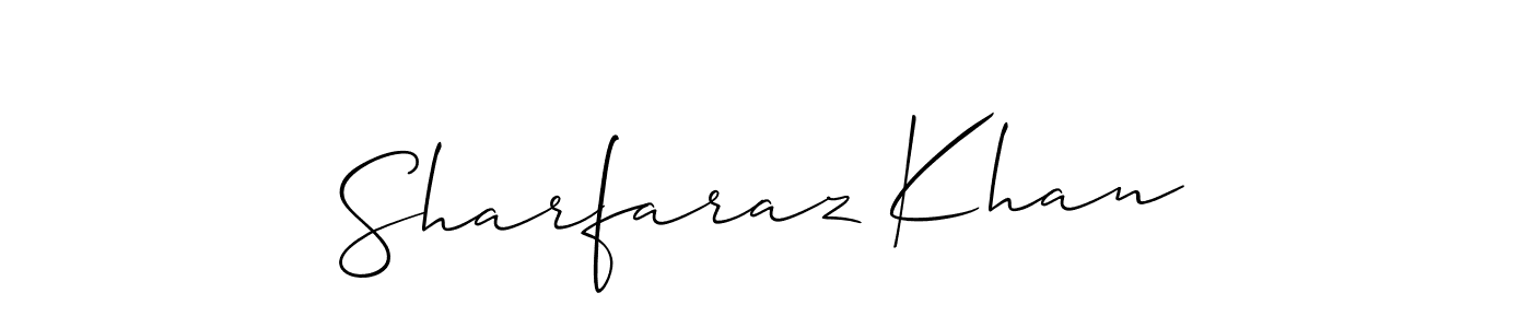 Design your own signature with our free online signature maker. With this signature software, you can create a handwritten (Allison_Script) signature for name Sharfaraz Khan. Sharfaraz Khan signature style 2 images and pictures png