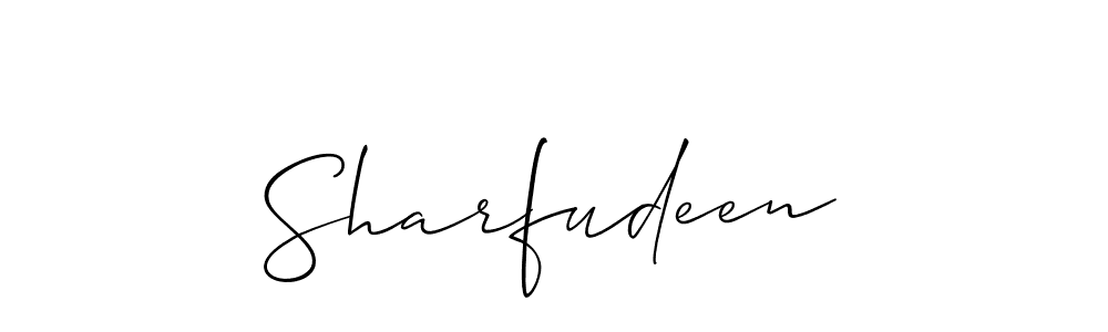How to make Sharfudeen name signature. Use Allison_Script style for creating short signs online. This is the latest handwritten sign. Sharfudeen signature style 2 images and pictures png