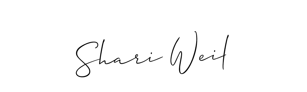 Also You can easily find your signature by using the search form. We will create Shari Weil name handwritten signature images for you free of cost using Allison_Script sign style. Shari Weil signature style 2 images and pictures png