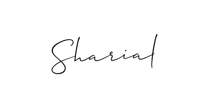 Sharial stylish signature style. Best Handwritten Sign (Allison_Script) for my name. Handwritten Signature Collection Ideas for my name Sharial. Sharial signature style 2 images and pictures png