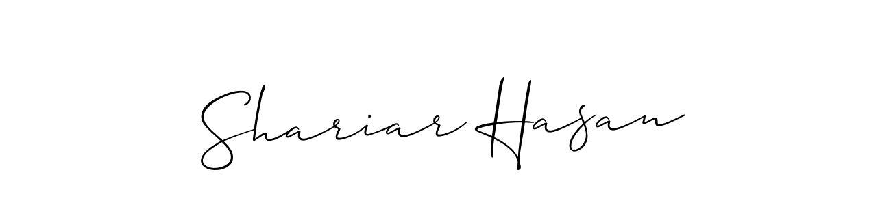 Design your own signature with our free online signature maker. With this signature software, you can create a handwritten (Allison_Script) signature for name Shariar Hasan. Shariar Hasan signature style 2 images and pictures png