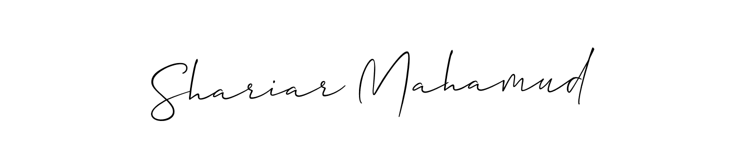 How to make Shariar Mahamud signature? Allison_Script is a professional autograph style. Create handwritten signature for Shariar Mahamud name. Shariar Mahamud signature style 2 images and pictures png