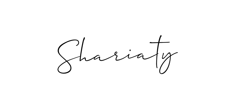 if you are searching for the best signature style for your name Shariaty. so please give up your signature search. here we have designed multiple signature styles  using Allison_Script. Shariaty signature style 2 images and pictures png