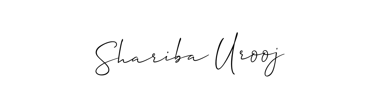 Shariba Urooj stylish signature style. Best Handwritten Sign (Allison_Script) for my name. Handwritten Signature Collection Ideas for my name Shariba Urooj. Shariba Urooj signature style 2 images and pictures png