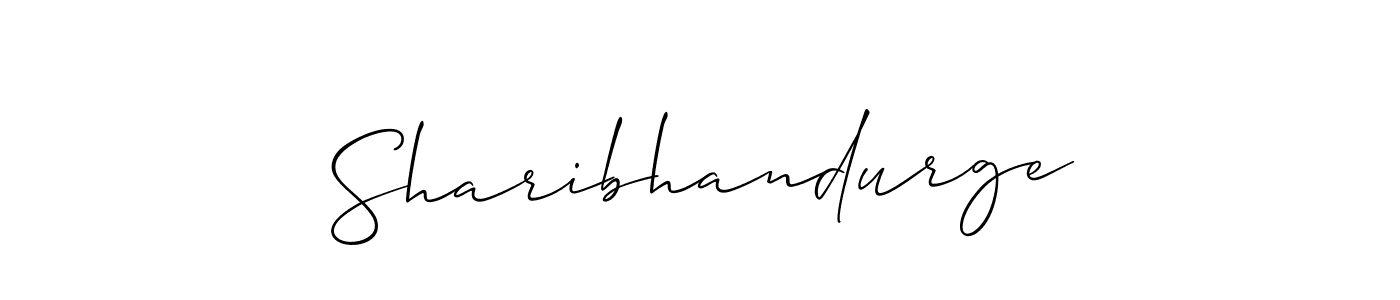 How to make Sharibhandurge signature? Allison_Script is a professional autograph style. Create handwritten signature for Sharibhandurge name. Sharibhandurge signature style 2 images and pictures png