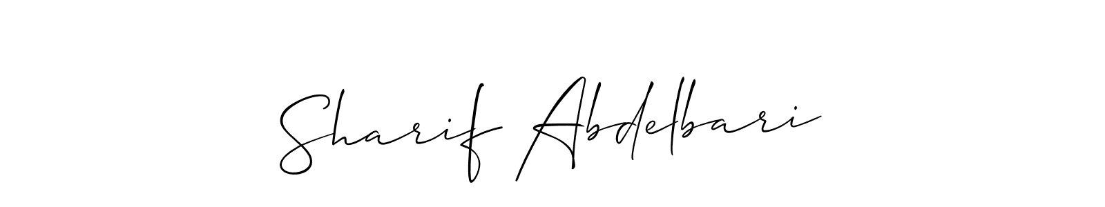 Make a beautiful signature design for name Sharif Abdelbari. With this signature (Allison_Script) style, you can create a handwritten signature for free. Sharif Abdelbari signature style 2 images and pictures png