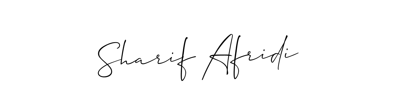 Use a signature maker to create a handwritten signature online. With this signature software, you can design (Allison_Script) your own signature for name Sharif Afridi. Sharif Afridi signature style 2 images and pictures png