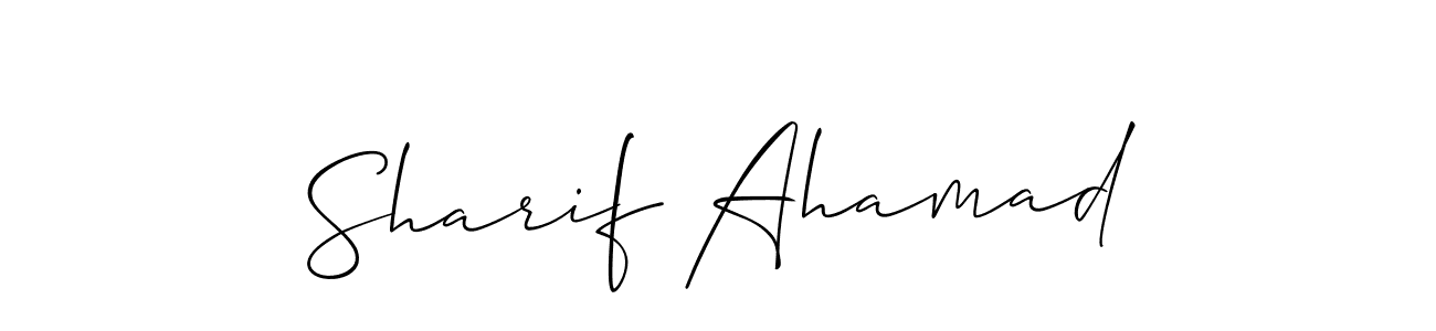 Also You can easily find your signature by using the search form. We will create Sharif Ahamad name handwritten signature images for you free of cost using Allison_Script sign style. Sharif Ahamad signature style 2 images and pictures png