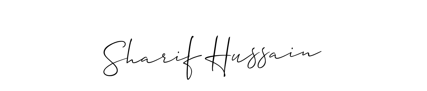 Design your own signature with our free online signature maker. With this signature software, you can create a handwritten (Allison_Script) signature for name Sharif Hussain. Sharif Hussain signature style 2 images and pictures png