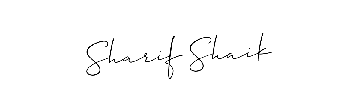 Create a beautiful signature design for name Sharif Shaik. With this signature (Allison_Script) fonts, you can make a handwritten signature for free. Sharif Shaik signature style 2 images and pictures png