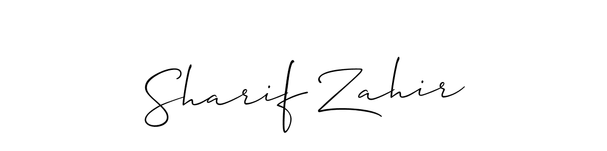Design your own signature with our free online signature maker. With this signature software, you can create a handwritten (Allison_Script) signature for name Sharif Zahir. Sharif Zahir signature style 2 images and pictures png