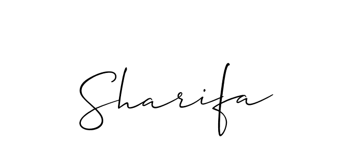 if you are searching for the best signature style for your name Sharifa. so please give up your signature search. here we have designed multiple signature styles  using Allison_Script. Sharifa signature style 2 images and pictures png