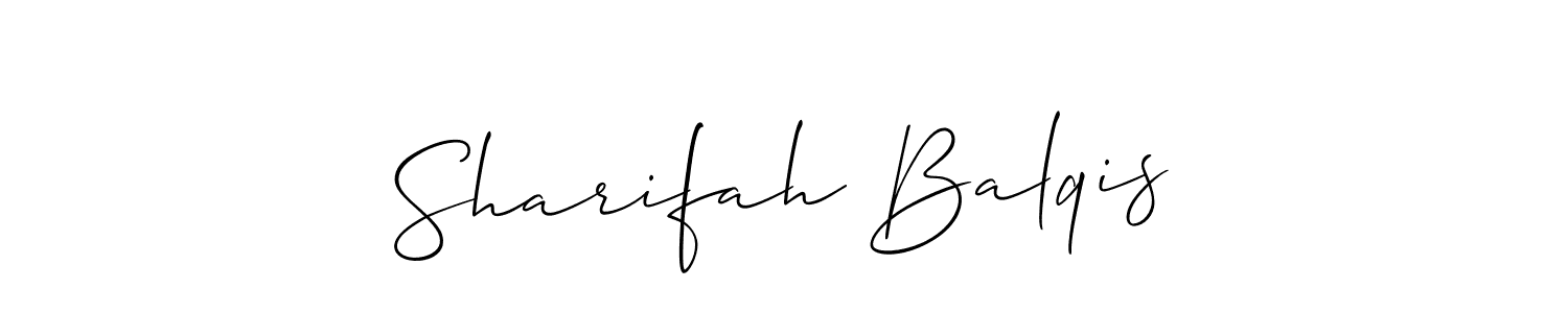 See photos of Sharifah Balqis official signature by Spectra . Check more albums & portfolios. Read reviews & check more about Allison_Script font. Sharifah Balqis signature style 2 images and pictures png