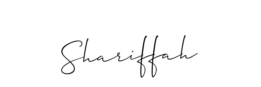 Make a beautiful signature design for name Shariffah. Use this online signature maker to create a handwritten signature for free. Shariffah signature style 2 images and pictures png