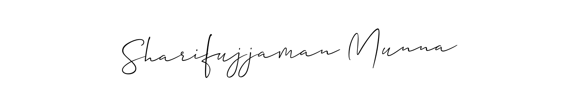 How to make Sharifujjaman Munna signature? Allison_Script is a professional autograph style. Create handwritten signature for Sharifujjaman Munna name. Sharifujjaman Munna signature style 2 images and pictures png
