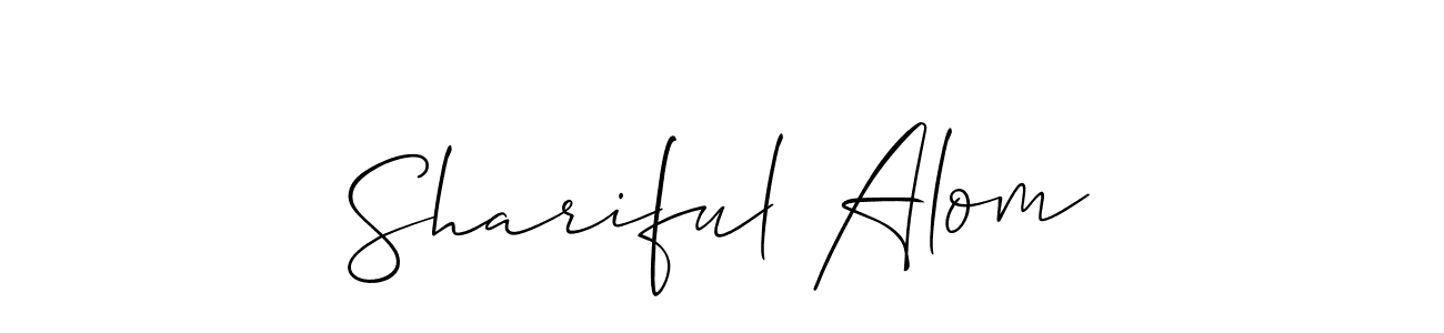 if you are searching for the best signature style for your name Shariful Alom. so please give up your signature search. here we have designed multiple signature styles  using Allison_Script. Shariful Alom signature style 2 images and pictures png