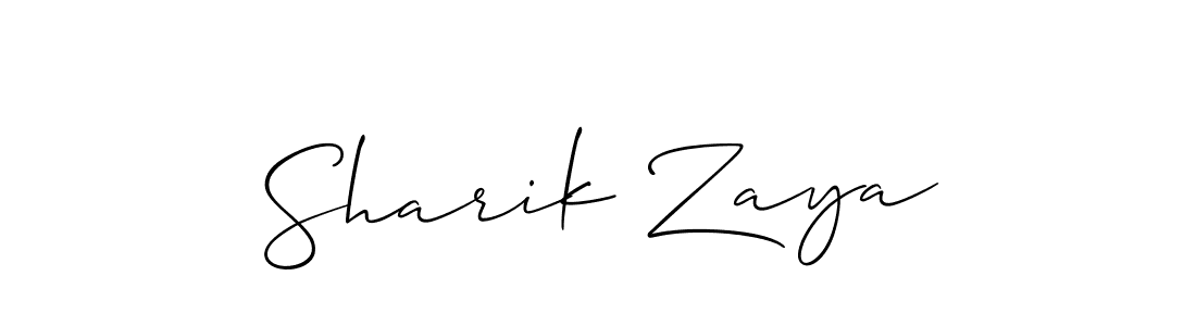 Allison_Script is a professional signature style that is perfect for those who want to add a touch of class to their signature. It is also a great choice for those who want to make their signature more unique. Get Sharik Zaya name to fancy signature for free. Sharik Zaya signature style 2 images and pictures png