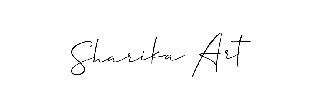 Allison_Script is a professional signature style that is perfect for those who want to add a touch of class to their signature. It is also a great choice for those who want to make their signature more unique. Get Sharika Art name to fancy signature for free. Sharika Art signature style 2 images and pictures png
