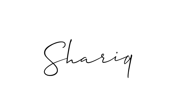 Make a beautiful signature design for name Shariq. With this signature (Allison_Script) style, you can create a handwritten signature for free. Shariq signature style 2 images and pictures png