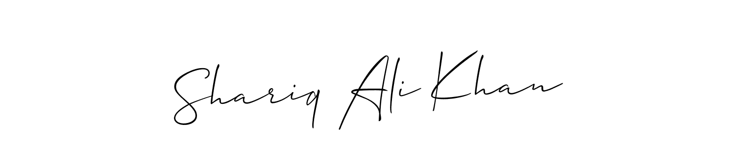 Design your own signature with our free online signature maker. With this signature software, you can create a handwritten (Allison_Script) signature for name Shariq Ali Khan. Shariq Ali Khan signature style 2 images and pictures png