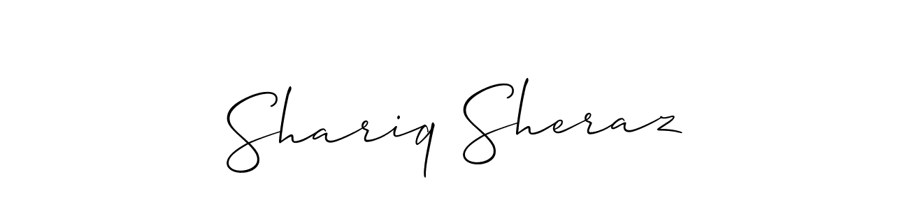 Design your own signature with our free online signature maker. With this signature software, you can create a handwritten (Allison_Script) signature for name Shariq Sheraz. Shariq Sheraz signature style 2 images and pictures png