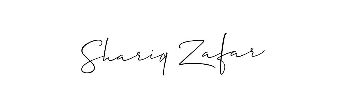 How to make Shariq Zafar signature? Allison_Script is a professional autograph style. Create handwritten signature for Shariq Zafar name. Shariq Zafar signature style 2 images and pictures png