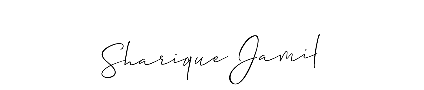 Make a beautiful signature design for name Sharique Jamil. With this signature (Allison_Script) style, you can create a handwritten signature for free. Sharique Jamil signature style 2 images and pictures png