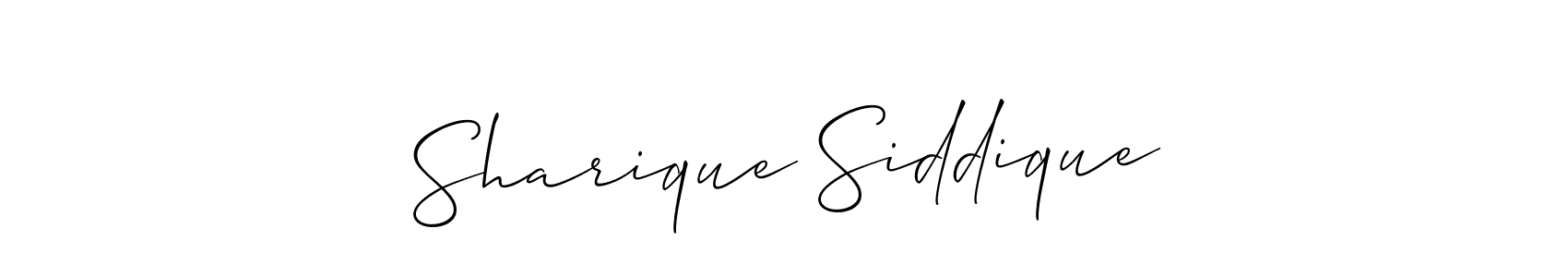 The best way (Allison_Script) to make a short signature is to pick only two or three words in your name. The name Sharique Siddique include a total of six letters. For converting this name. Sharique Siddique signature style 2 images and pictures png