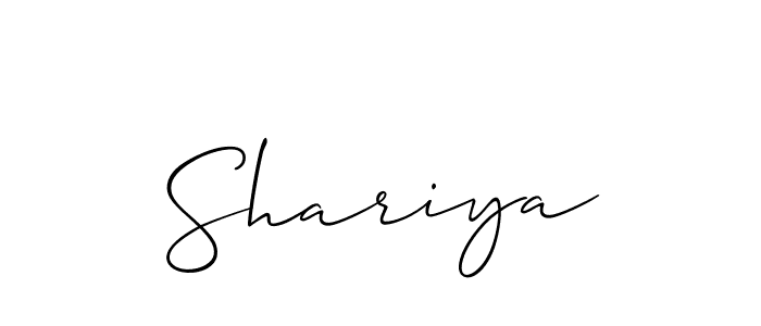 How to make Shariya signature? Allison_Script is a professional autograph style. Create handwritten signature for Shariya name. Shariya signature style 2 images and pictures png