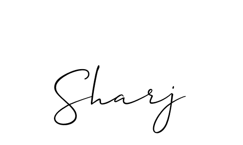 Best and Professional Signature Style for Sharj. Allison_Script Best Signature Style Collection. Sharj signature style 2 images and pictures png