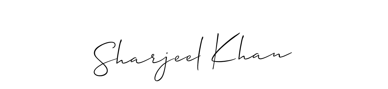 Also You can easily find your signature by using the search form. We will create Sharjeel Khan name handwritten signature images for you free of cost using Allison_Script sign style. Sharjeel Khan signature style 2 images and pictures png